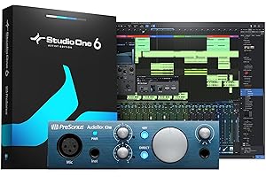 PreSonus AudioBox iOne, Interface Audio, USB et iOS/iPad, Pour Enregistrement, Diffusion, Podcasting, avec Bundle de Logiciels incluant Studio One Artist, Ableton Live Lite DAW