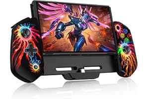HASACOOL Switch Controllers for Switch/OLED, One-Piece Switch Gaming Controller, Hall Effect Switch Joycon Handheld Grip,Ergonomic Switch Pro Controller with RGB Light,TURBO,Vibration