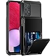 Vunake for Samsung A13 Case with Card Holder Galaxy A13 Case Wallet Case [Max 4 Cards] Dual Layer Protective Case Heavy Duty Hard PC TPU Bumper Shockproof Phone Case for Samsung Galaxy A13,Black
