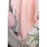 M&uuml;slin 4 Katlı Bebek Battaniyesi 110cm X 110cm%100 Doğal Organik Pamuk, Somon Renk
