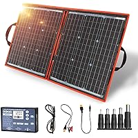 Dokio 80 Watt Solartasche Faltbares Mobiles Solar-Panel Mit Effektivsten Monokristallinen Zellen,Solar-Laderegler(2 Usb…