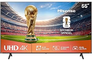 Hisense 55 inch Smart TV 55A6Q 4K UHD, Dolby Vision, HDR, VIDAA with Youtube, Netflix, Disney+, Channel +(2025 Model)