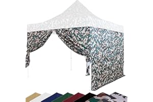 INSTENT Pro Seitenwand/Seitenteil für Pavillon 3x3m mit XXL Panorama Fenster oder Reißverschluss, wasserabweisend und atmungsaktiv, Farbwahl, für Festzelt, Partyzelt