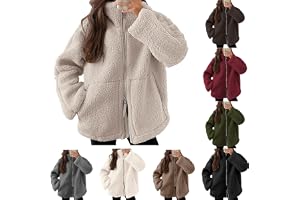 Generisk teddyfleece jacka dam, teddy fleecejacka dam teddyjacka dam fleecejacka varm tjock fritid tvåvägs dragkedja vinterja