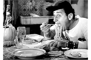 Papiarte Poster da Parete per Arredamento Casa - Stampe Vintage Senza Cornice - Ideali come Decorazioni Casa Moderna - (21 x 30 cm, Mangiaspaghetti_002)