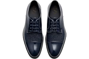 SIRRI Jungen Gepunktete Derby-Schuhe aus Lackleder mit Schnürung, formelle Hochzeits- und Ballschuhe