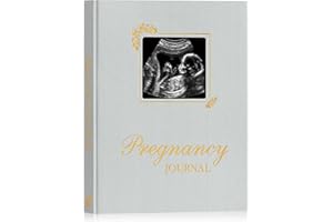 Lanpn My Pregnancy Journal Memory Book for First Time Mom, 156 Page Pregnant Announcement Must Have Planner, Pregnancy Tracking Diary Mom to Be Scrapbook Keepsake Gift for Expecting New Parent Grey