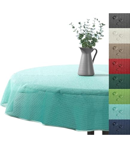 Classic Tafelkleed met franjes, voor tuintafel, rond/ovaal