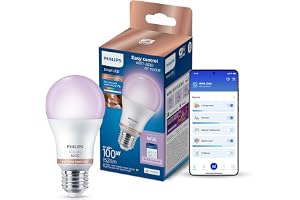 Philips Smart Lighting, Smart RGB A60 Żarówka LED, E27, 1521 lm, Kolorowe i Regulowane Białe 2200–6500 K, Przyciemnianie do Niskiego Poziomu, Connected by WiZ, Alexa, Google Home, Apple Home