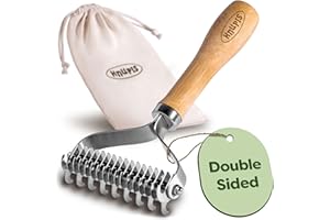 KNUPIS Dwustronna Szczotka z Bambusa dla Psów - Skuteczne Usuwanie Podszerstka - Wykonana z Drewna FSC® Delikatna Pielęgnacja - Dla Psów i Kotów