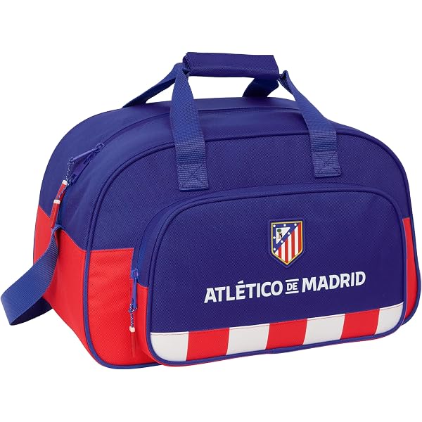 Safta Scarpiera Ufficiale Atletico Madrid: Media, Multiuso, 29x14x15 Cm, 6L, Poliestere Resistente, Rossa/blu/bianca - 2