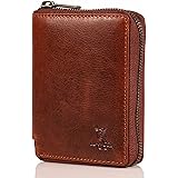 MATADOR® Granada Echt Leder Geldbörse Damen Portemonnaie Herren Geldbeutel Reissverschluss mit TüV geprüftem RFID Schutz & NF