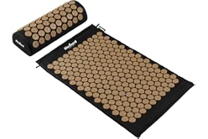 Rebel Electro Mata Zdrowotna z Kolcami do Akupresury z Poduszką 72x42cm Złote Kolce RBA-6002-GL