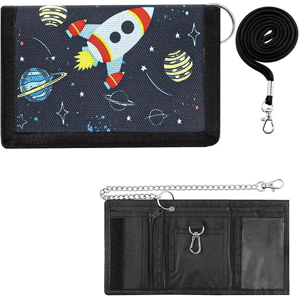 Portafoglio Per Bambini Con Cordino - 3 Ante Per Monete, Carte E Banconote - Foto 4