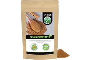 Mald kanelkassia, kassiakanelpulver, kassiakanel 100% ren, försiktigt torkad och mald, naturligt utan tillsatser, vegansk (1 KG)
