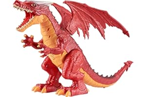 ZURU Robo Alive Fire Oddychający ryczący smok, czerwony
