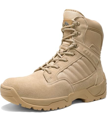 Stivali Da Moto Da Uomo Stivali Da Combattimento In Pelle - Foto 10