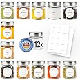 QIMYGIFT Lot De 4 Bocaux Overnight Oats 300ml Avec Couvercles - Verres Hermétiques Pour Repas Préparés