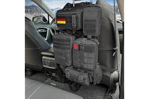 Tactical Car Seat Organiser Molle Auto Organizer, Tactical Sitz Auto Molle System Car Seat Back Organizer (Style K)