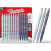 Sharpie S-Gel, Penne gel, Punta media (0,7 mm), Inchiostro nero