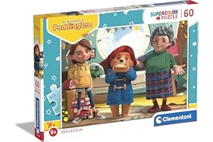 Clementoni - Paddington Supercolor Paddington-60 elementów, 5 lat dziecko, kreskówka puzzle - wykonane we Włoszech, 26113, wielokolorowy, średni