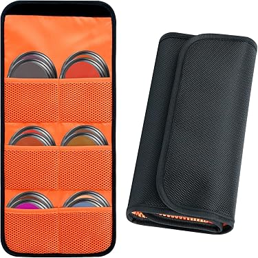 Namolit PRO TANLE Étui Rigide Cuir PU Pour 5 Filtres Jusqu'à 82 Mm – Sac Protection UV CPL ND, Fermeture Zippée + Crochet