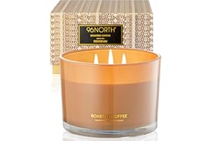 96NORTH Luxury Coffee Soy Candle | Large 3 Wick Jar Candle | Up to 50 Hours Burning Time | 100% Natural Soy Wax | Relaxing Aromatherapy Aesthetic Candle