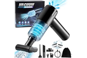Pourbibi Handheld Vacuum Cleaner with 2 Filters, 12000PA Car Vacuum Cleaner Cordless, Rechargeable Portable Lightweight Mini Vacuum with Large-Capacity Battery for Home, Car, Office, Clean Pet Hair