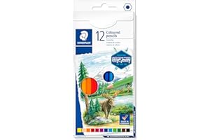 Staedtler Crayons de couleur de haute qualité pour artistes, Mine douce et tendre de 3 mm, Étui carton avec 12 couleurs différentes assorties, 146C C12