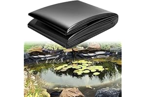 CUTIOLLY Liner de Bassin,Revêtement de Bassin,Bâche d'étang,Membrane de Piscine de Jardin,D'étang Noir Étang Liner,Noire Bâche de Bassin,Bache Bassin Exterieur,Bâche pour Bassin à Poisson Exterieur