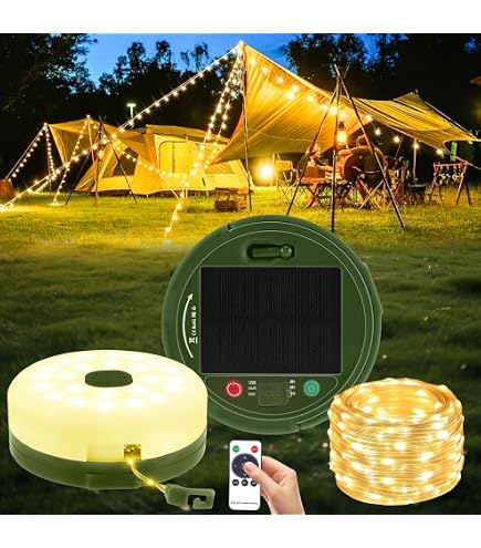 10M Guirlande Lumineuse Escamotable, Solaire Et Chargement USB LED Guirlande Camping Avec 8 Modes Declairage Telecommande Etanche Exterieur Lampe Camping Pour Tente Jardin Fete Trekking 91552148 10M Guirlande Lumineuse Escamotable, Solaire Et Chargement USB LED Guirlande Camping Avec 8 Modes Declairage Telecommande Etanche Exterieur Lampe Camping Pour Tente Jardin Fete Trekking 91552148