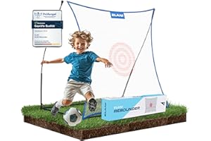 ‎ELANI ELANI - Rebounder 2x2m - extra groß mit Zielring & 8 Heringen für sicheren Stand - Fussball Rebounder mit stabilem Rahmen - Fußball-rebounder, Handball Tor, Bouncer Fussball, Ball Trampolin