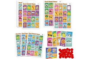 Quilinz Loteria Mexikanisches Bingo, Juegos de Mesa, Sichtwort-Bingo-Spiele für Kindergarten, ideal zum Spanischlernen, Kleinkind-Matching-Spiel, Sequenz für Kinder, Vorschul-Lernaktivitäten