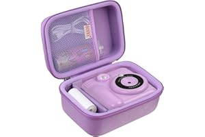 BOVKE Carrying Case Compatible with OPERHOO/YORKOO/Gofunly/CHRERNA/AORILE Instant Print Camera for Kids, Christmas Birthday Gifts Toddler Digital Video Cameras Holder, Purple