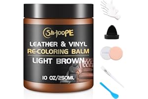 SIHOOPE Leather Repair Kit-Cleaner-Recoloring-Balm-Conditioner-Mink-Oil-for-Car-Seat-Furniture-Sofas - Better Stain Remover Leather Chair Boots Bags Shoe Vinyl Scratch Color Restorer