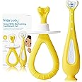 Frida Baby Grow-With-Me Training Manual Toothbrush Set|Infant To Toddler Toothbrush Oral Care For Sensitive Gums,Assorted