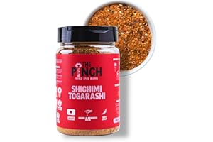 THE PINCH Shichimi Togarashi Sazonador Japonés, Picante, 100% Natural y Sin Sal. Fácil de Usar en Ramen, cerdo, salmón, pollo, tofu, setas y tempura. Con Pimienta de Sichuan. EasyPack 250g.