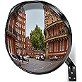 Angooni Convex Blindspot Mirror for Driveway Garage Park Assistant, 12 inch Adjustable Wide Angle View Curved Security Blind Spot Mirror by (Support Indoor and Outdoor)