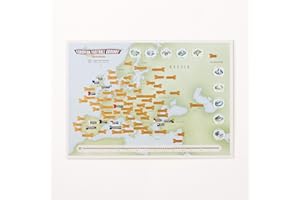 MAPS INTERNATIONAL Scratch Off European Football Gift Grounds Map Poster - 59.4cm (w) x 42cm (h)