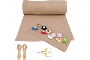 USHOP Runner da Tavola in Juta 30CMx10M,Naturale Juta Rotolo Marrone,Tessuto in Fibra Naturale con 20 M Corda di Juta,Tagliabile a Piacere,Adatta per Feste,Matrimoni,Decorazioni di Compleanno
