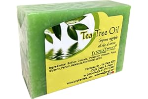 LYNPHA VITALE Sapone artigianale al Tea Tree Oil - 100% naturale e vegetale – Ideale come Sapone viso per pelli grasse - Delicato sulla Pelle - Made in Italy