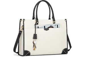 IGOLUMON Bolso de Mujer Grande Bolso Universidad Mujer Impermeable Bolso Portatil Ordenador Mujer 15.6 Pulgadas Tela de Vela Bolso Shopper Bolsa Tote para Oficina Trabajo