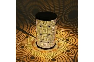 ZWOOS Farol Solar Exterior, Luz Solar Exterior Jardin, Colgante/De Pie, Impermeable IP44, Luces Solares LED Decorativo para Jardin, Balcón (Fantasía)