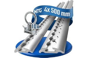 NTG Airlineskena 4 st 0,5 m/500 mm aluminium – certifierad m. 10 beslag