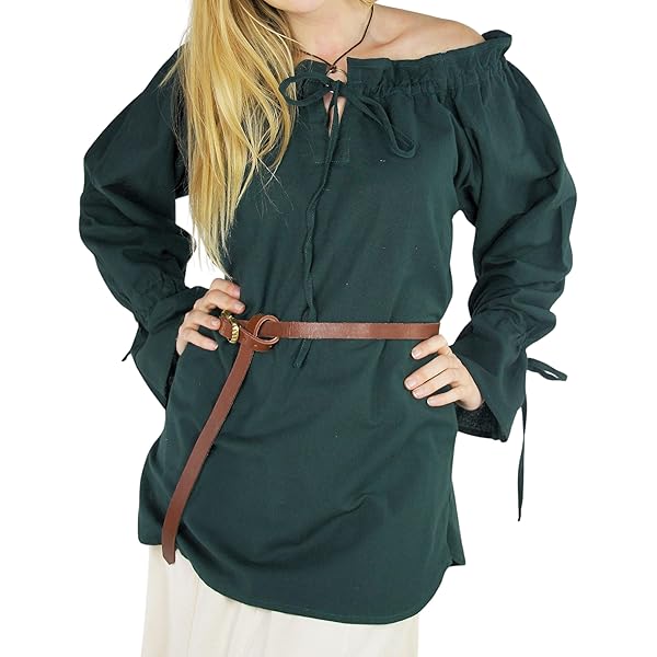Leonardo Carbone® Smilla Damesrok, elastische tailleband, vloeiende snit, carnaval, Halloween, cosplay, LARP, middeleeuwse rok, kostuum, gewaad, 100% katoen, groen, 3XL