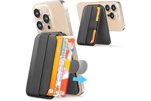 ‎SINJIMORU Sinjimoru Magnetischer Kartenhalter mit Auswurffunktion, Handybrieftasche für MagSafe mit Ständer, kompatibel mit iPhone 16 15 14 13 12 Serie. M-Pull Tab Stand