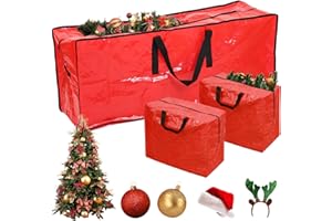 BODYGAD Paquete De 3 Funda para Árbol de Navidad, Bolsas De Bolsa Arbol Navidad, Árbol de Navidad Bolsa de Almacenamiento165 cm Para Árbol De Navidad Artificial Con 2 x 48cm Bolsas De Decoración Navideña