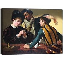 Quadro Moderno Su Tela 'Caravaggio San Matteo' 120x70 Cm - Stampe Da Parete Pronte Da Appendere