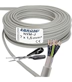 Siwitec NYM-J Kabel 5x16 Mm² – Mantelleitung Für Unterputz Und Aufputz, Grau, Made In Germany (Meterware, Hier: 3 Meter)