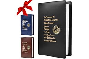 GALILEO AA Big Book Cover | Alcoholics Anonymous (Single/Serenity Prayer/Black)